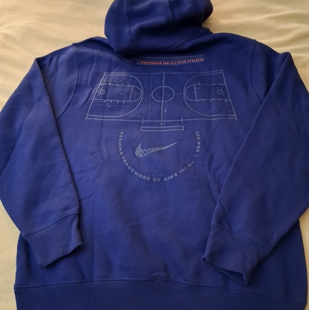 Nike Club Men's Pullover Fleece Hoodie in Deep Blue NWT FV5065-492 Large - Picture 4 of 5
